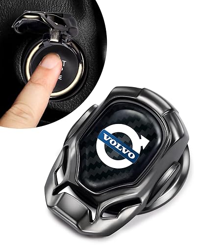 Cubierta de metal para botón de motor de automóvil cubierta de botón de arranquecalcomanía para automóvil con logotipo que funciona con Volvo XC40