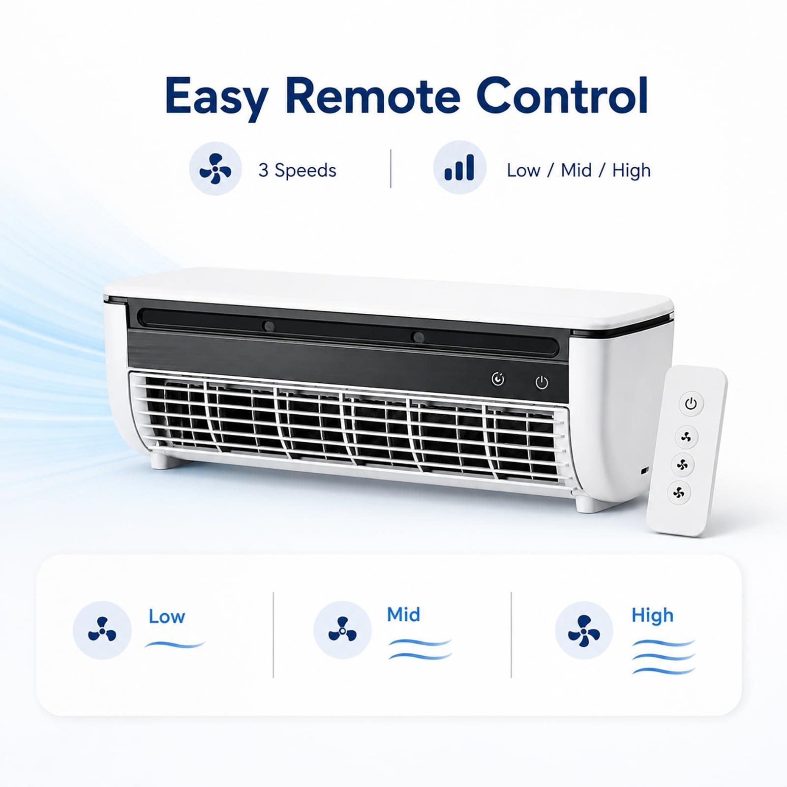 Ventilatore Nebulizzatore Portatile con Telecomando da Tavolo o Parete 3in1