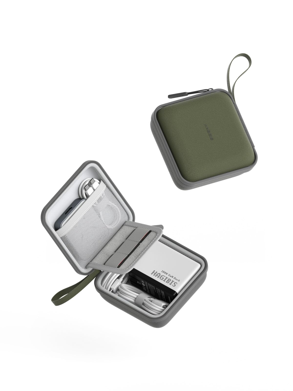 Hagibis Custodia da viaggio per elettronica, organizer per cavi, portatile, impermeabile, per cavo, caricabatterie, power bank, scheda SD, mouse, chiavetta USB