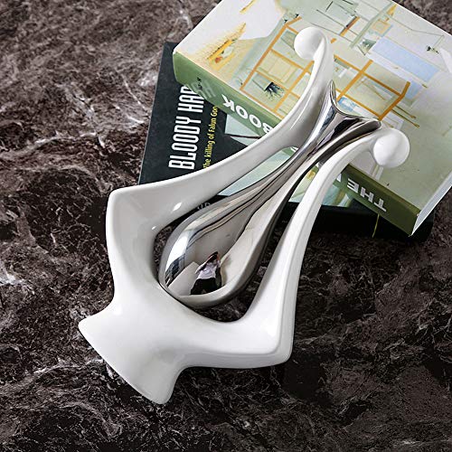 Anding Ceramic Vase Statue Silver Vase White Vase Home Decoration Pottery Decorative Sculpture Dried Flower Vase (Silver White Vase-99693) #TOP5