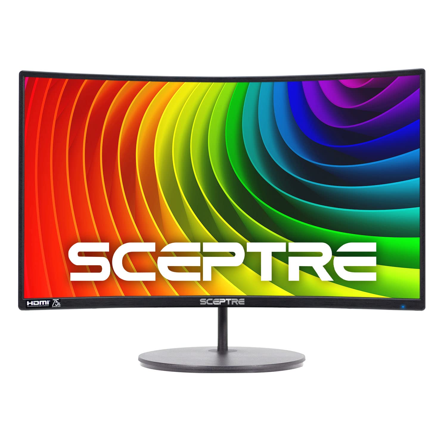 Sceptre Curved 27" 75Hz LED Monitor HDMI VGA Build-In Speakers, EDGE-LESS Metal Black 2019 (C275W-1920RN)