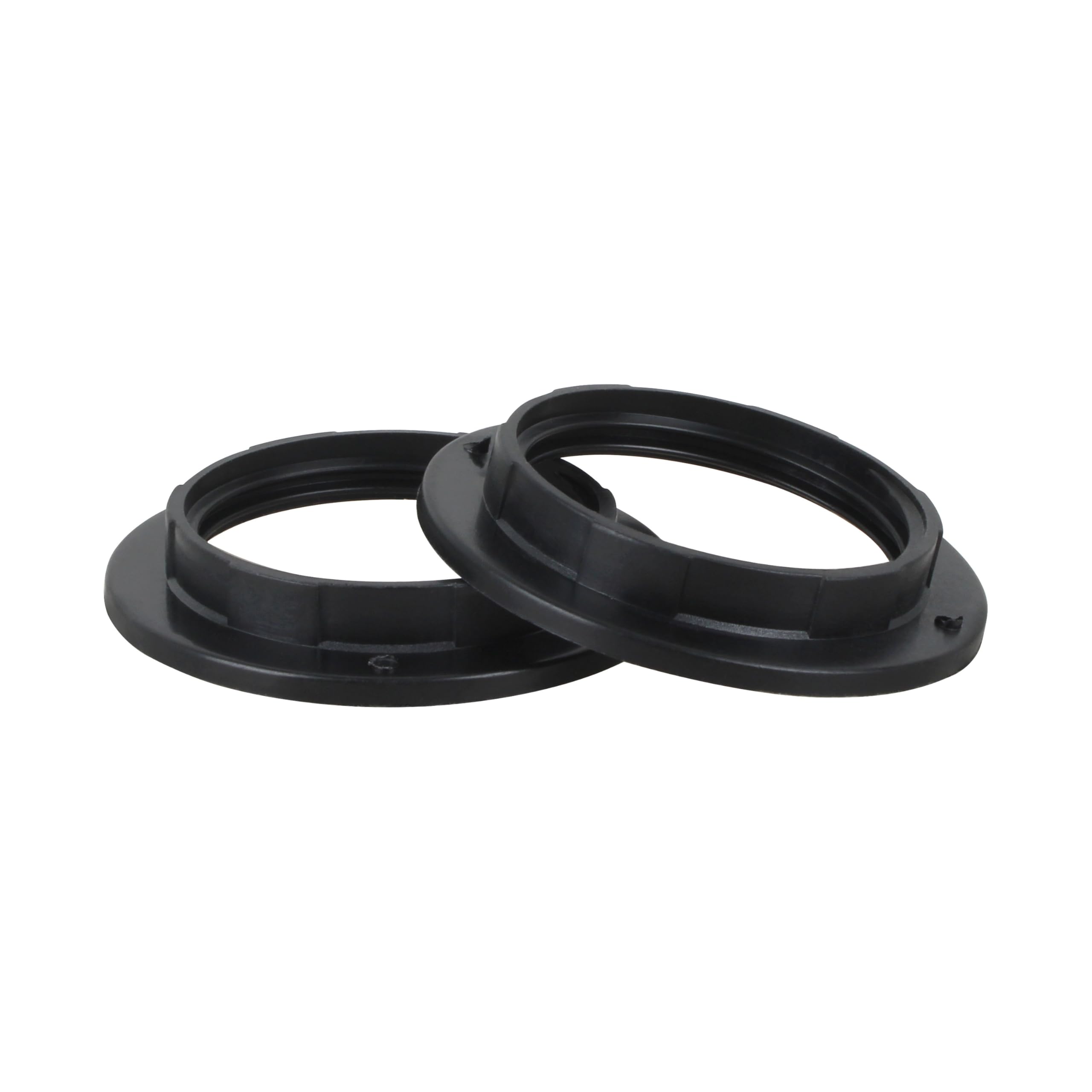 Kit de anillo de fijación a prueba de polvo y sombreado de soporte de lámpara E26/E27, compatible con anillo de bloqueo de pantalla de lámpara/anillo de presión, negro componente de instalación de 5 3