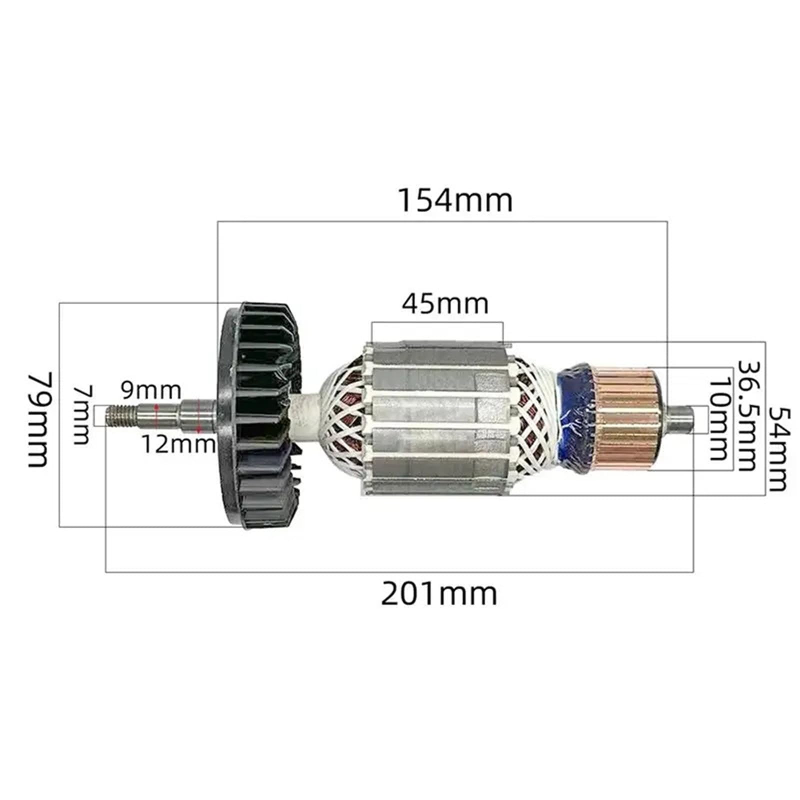 GA9020 for herramientas eléctricas, repuesto de amoladora angular, accesorios de Rotor, piezas de reparación, conjunto de Rotor