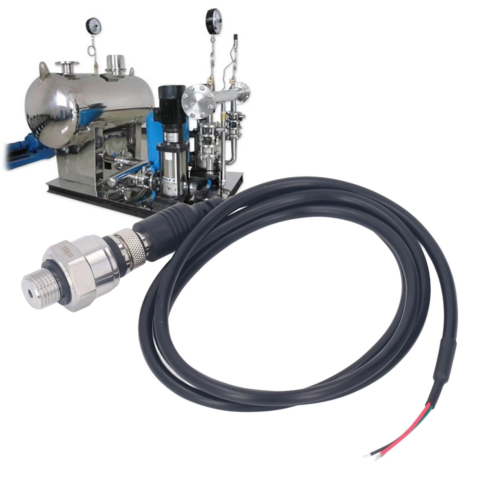 Natudeco Pressure Transducer G1/4 High Accuracy 0.5 to 4.5v Voltage Output Universal Pressure Sender Sensor for Water Oil Gas Compressor (1Mpa)