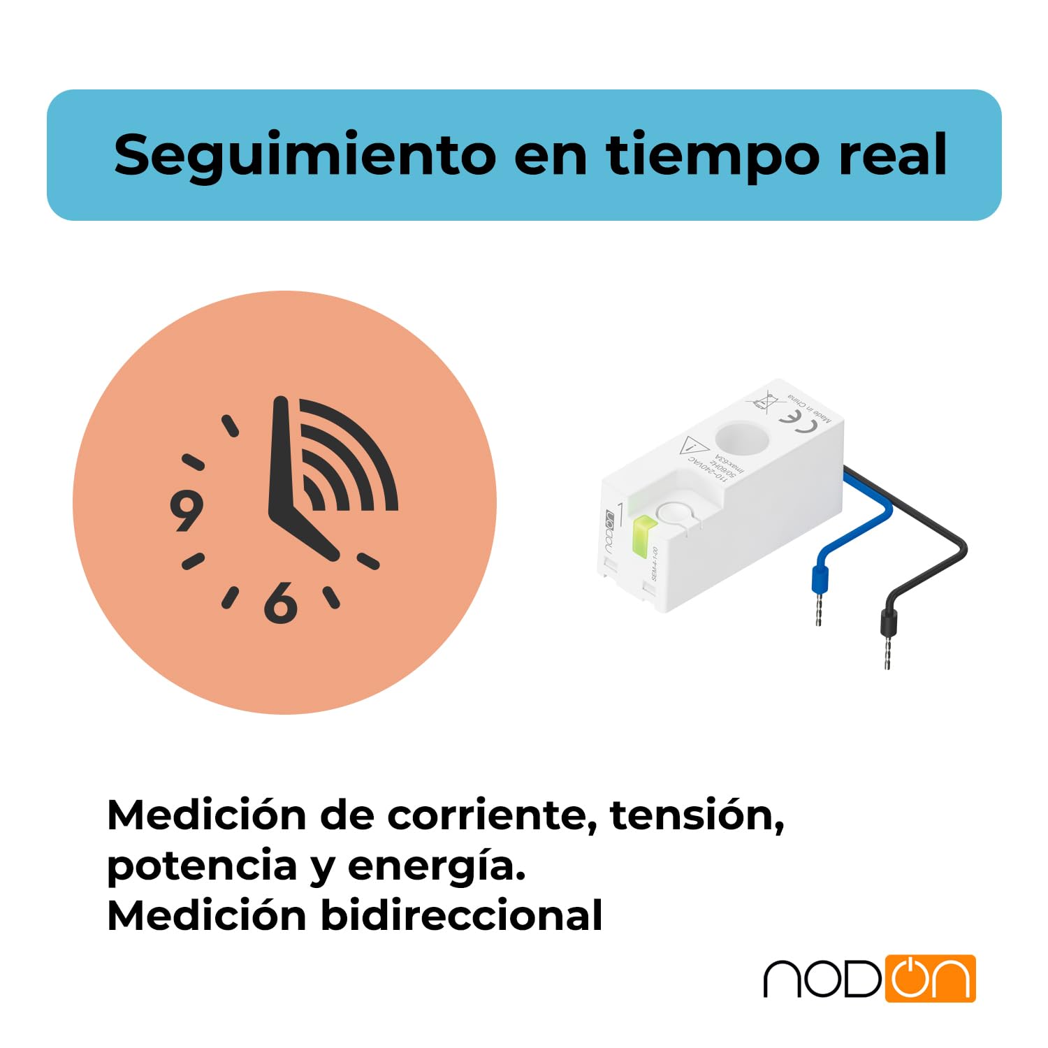 NodOn - Zigbee 3.0 Medidor de energía inteligente - Monitorización del consumo y la producción de electricidad - Compatible con sistemas domóticos como Home Assistant, Jeedom, Zigbee2MQTT y ZHA