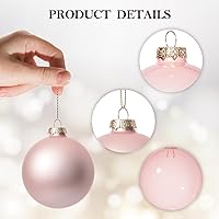 Vista 141 de DN DECONATION Deep Red Glass Christmas Ornaments, Set of 9, 3.15' Hanging Christmas Baubles for Xmas Tree Decoration, Wedding Party Gift