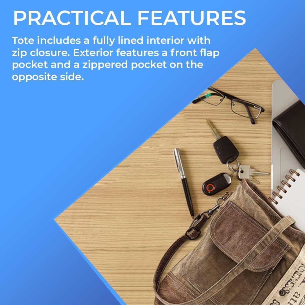 Upcycled Canvas Shoulder Bag, Earth Friendly Tote, Inspirational Words, No Two Alike, Adjustable Strap, Fully Lined, Zip Closure,12” x 12 ¾” - Image 4