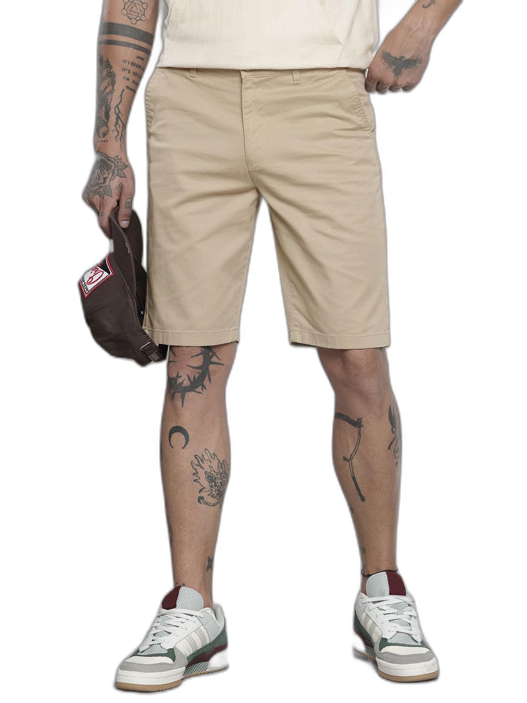 the indian garage co Men Regular Fit Solid Casual Shorts-picture-14
