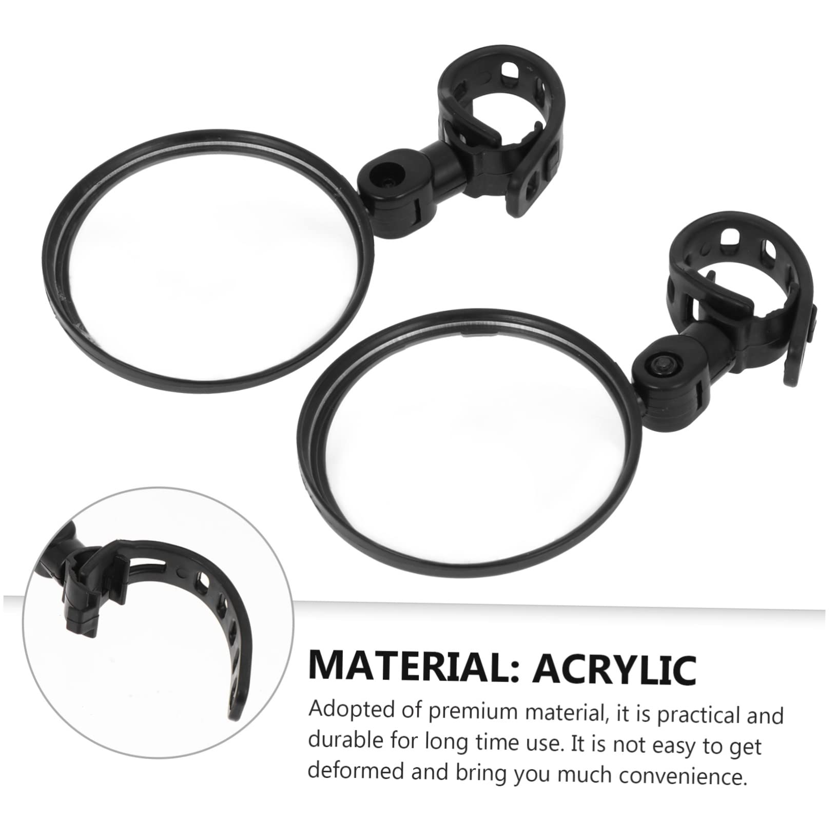 Sosoport 6pezzi Specchietto Retrovisore Regolabile Per Bici e Monopattino Di Installazione Rapida Senza Attrezzi Ampio Campo Visivo Sicurezza e Stile Per Bici Mountain Bike e Scooter