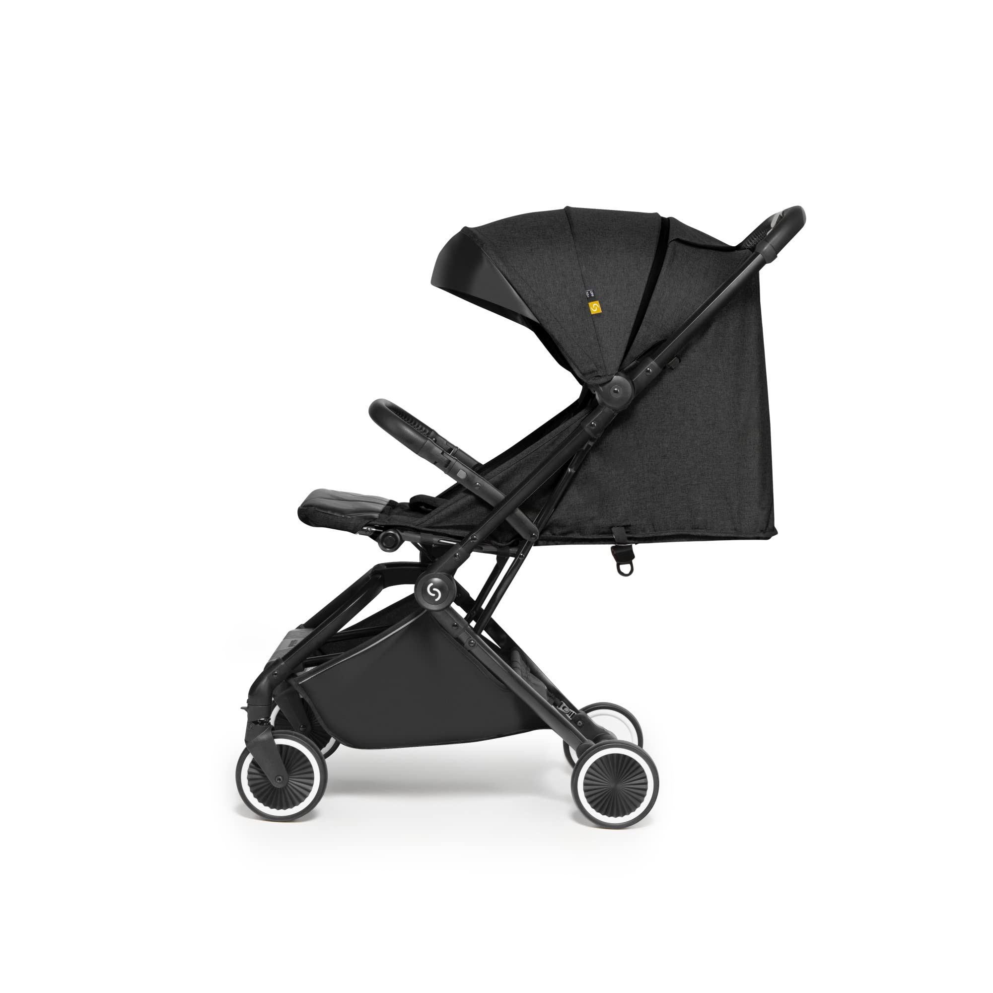 skiddoü poussette hamac pour enfant Espoo poussette pliable poussette canne pour enfant, structure légère en aluminium pliable d’une seule main, petite poussette de voyage, compacte, Noir