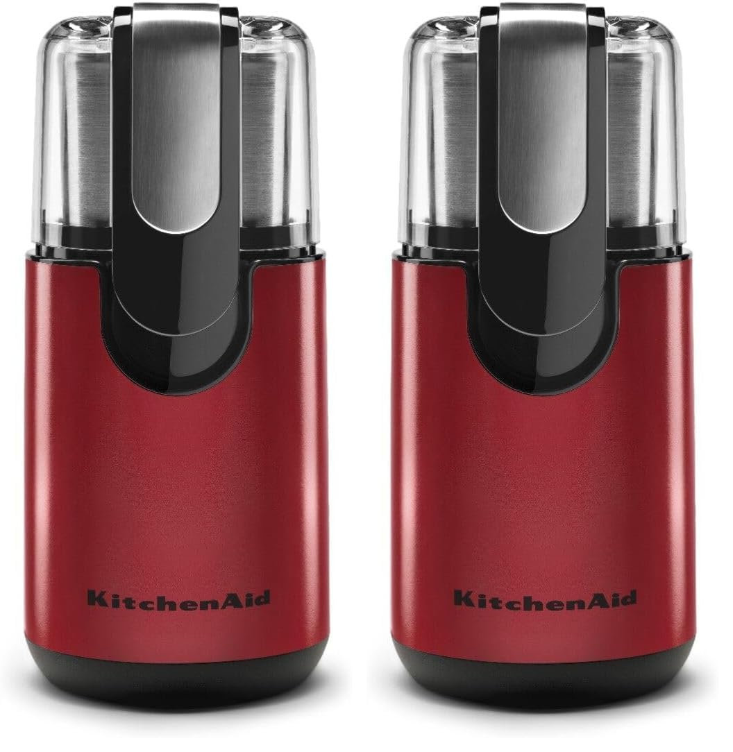 KitchenAid BCG111ER Blade Coffee Grinder, 4 oz, Empire Red (Pack of 2)