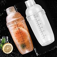 Vista 8 de Plástico de 24 onzas, olla de nieve transparente a escala especial, coctelera comercial de manivela con medidas, suministros de té de leche