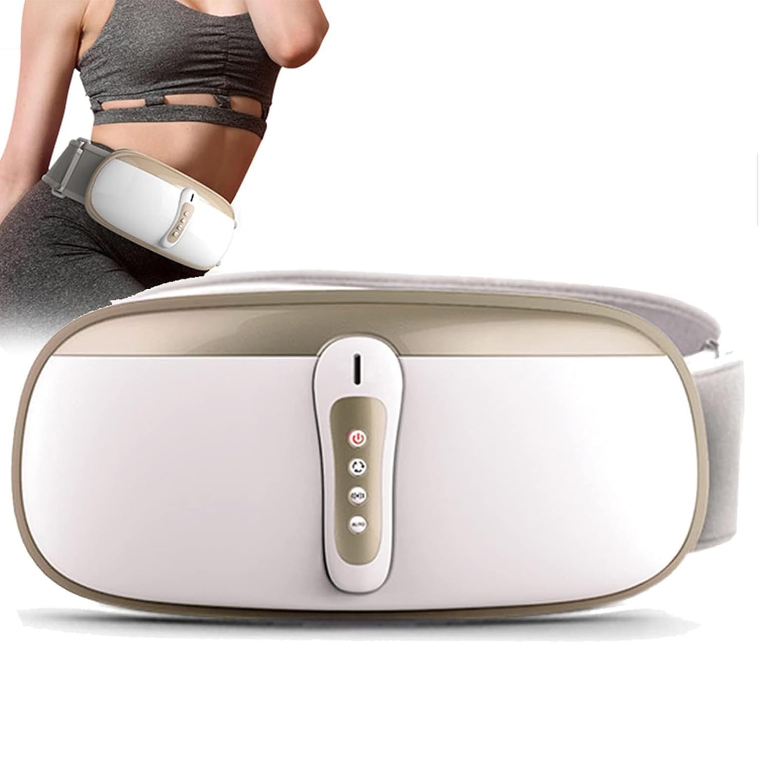 Electric Abdominal Massage, Wireless Model Slimming Belt with 4 Massage Intensities & 360° Massage and Vibrating Heat for Waist, Back Massage, Lifting Buttocks, Slimming Belly and Thighs