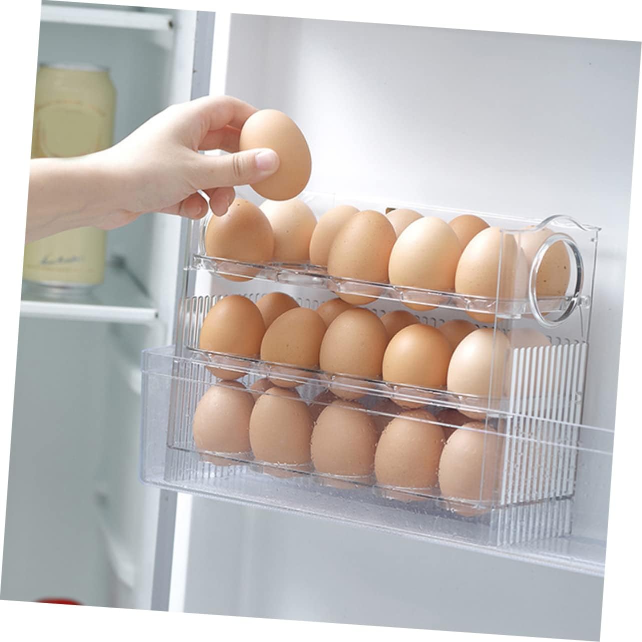 Egg Storage Container Refrigerator Egg Organizer Freezer Organizer Large Capacity Safe Pet Material