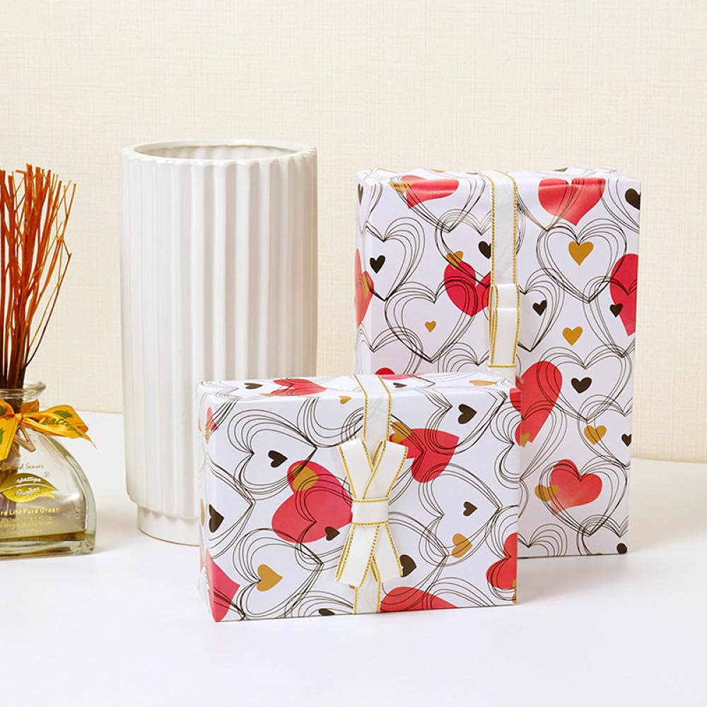 Papier Do Pakowania Prezentów Papier Do Pakowania Prezentów10 Sztuk Walentynki Ombre Heart Papier Do Pakowania Prezentów Do Kochania Papier Gradientowy Prezent Ślubny Papier Do Pakowania Papieru 50 *