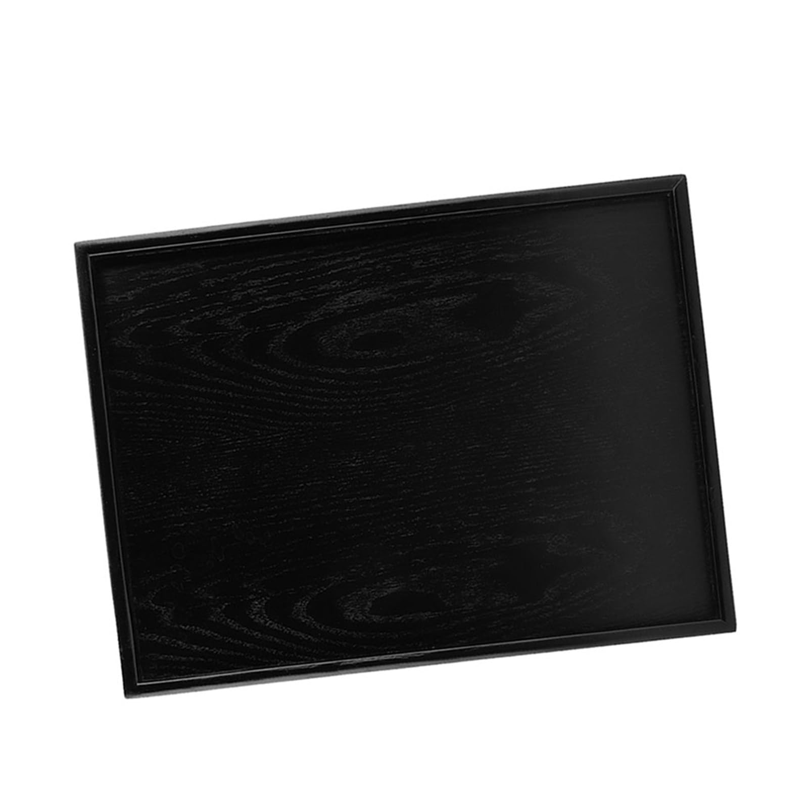 Bandeja cuadrada de madera maciza, diseño antideslizante para café y té, bordes elevados para un fácil manejo, perfecta para comidas y entretenimiento, decoración elegante del hogar