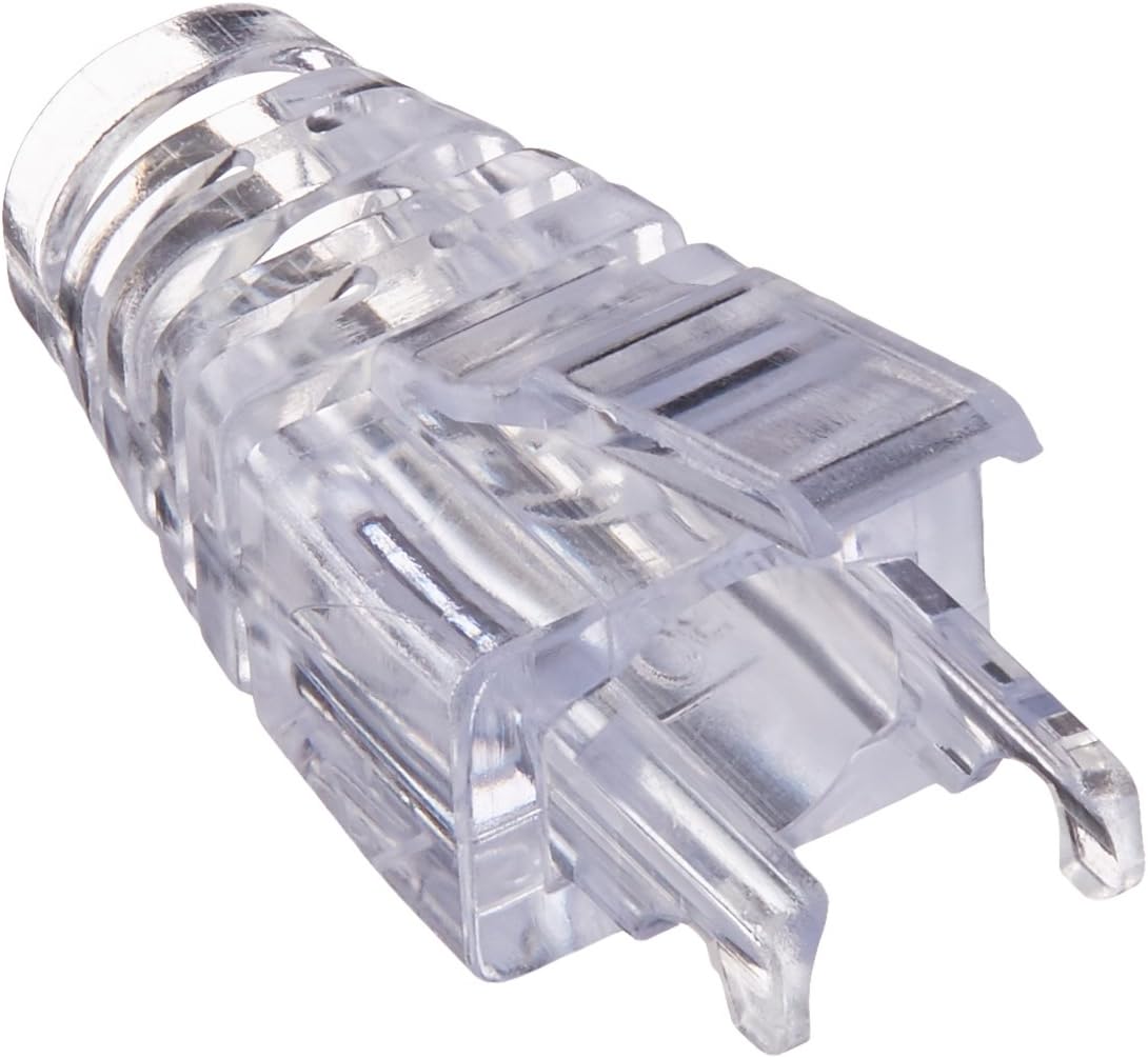 Black Box Ez-rj45 Cat5e Strain-Relief Boot, 25-Pack, Clear - Cable Boot - Clear - 25 Pack - Plastic