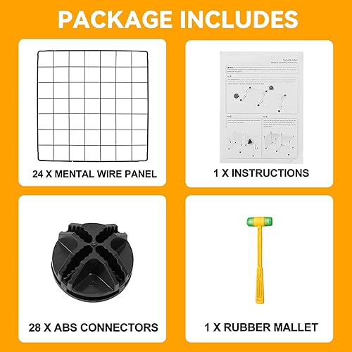 Miniatura 38 de HUBSON Organizador de almacenamiento de cubos de alambre, para libros, juguetes, manualidades, macetas para plantas y petCloset y estantes de Negro