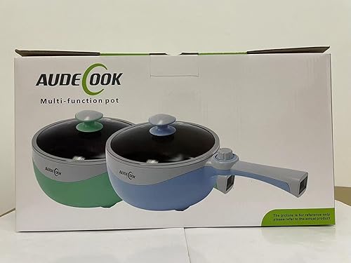 Miniatura 8 de Audecook Olla eléctrica, mini sartén eléctrica portátil antiadherente de 1.7 litros con ajuste de potencia, multicocina de viaje para carne, sopa,
