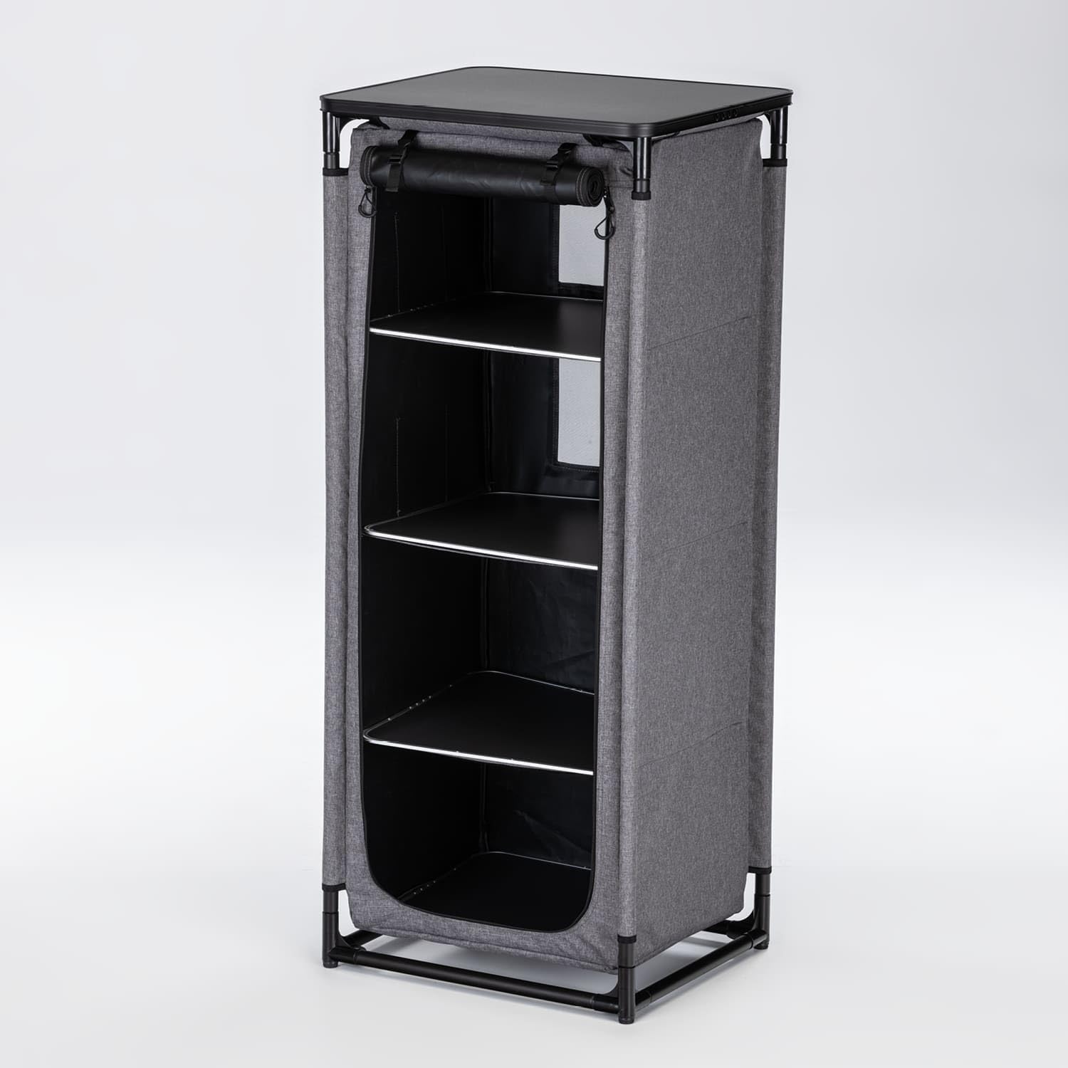 Skandika Campingküche Ruoka | Hochschrank/Küchenschrank mit Spüle & Wind- und Spritzschutz, Staufächer mit Einlegeböden, Tragetasche, Outdoorküche, Campingschrank | Outdoor Camping Küche, Reiseküche
