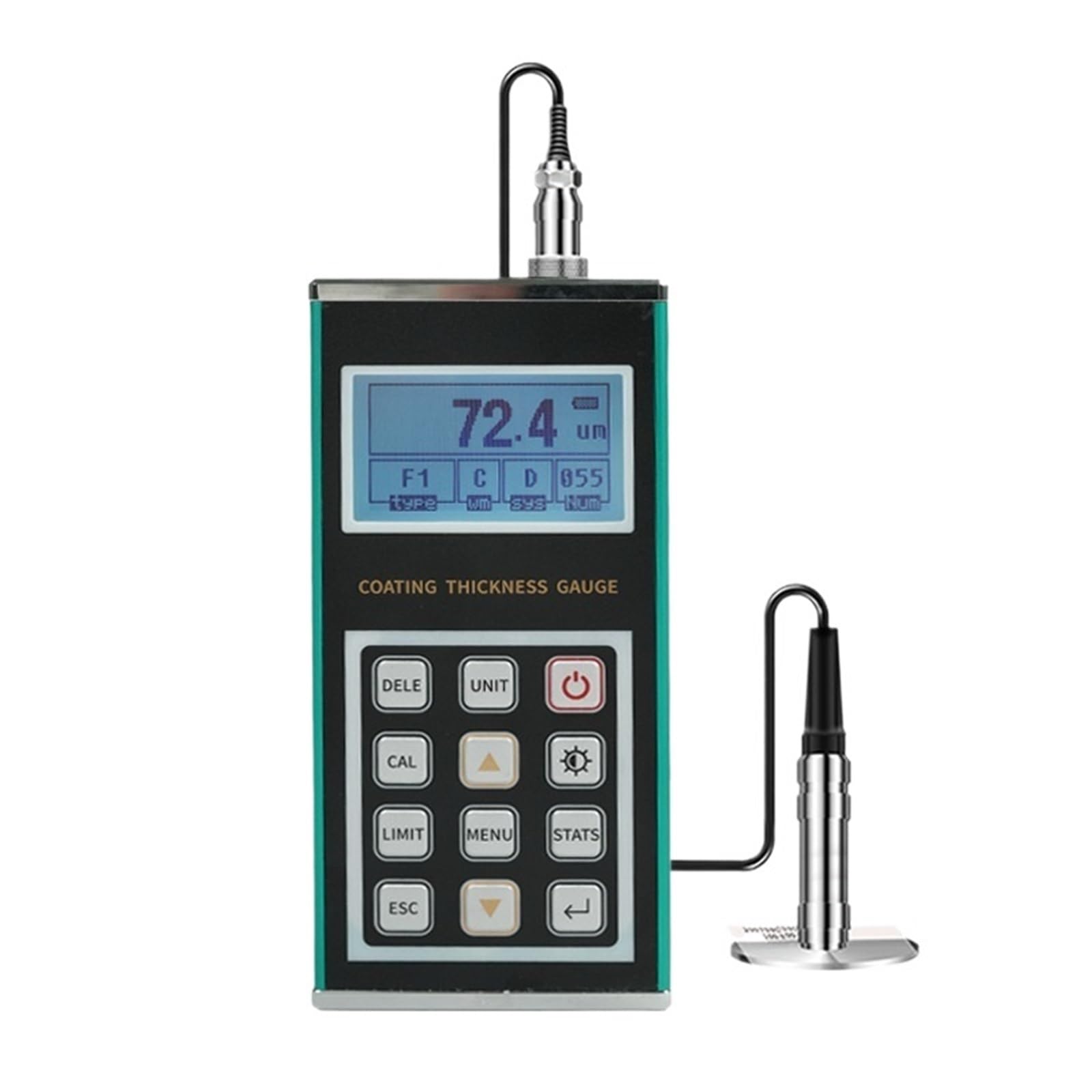 LNHHG Multifunction Coating Thickness Gauge for Iron/Cobalt/Nickel/Aluminum Customizable 0-10000um(Ferrous Magnetic0-1250)