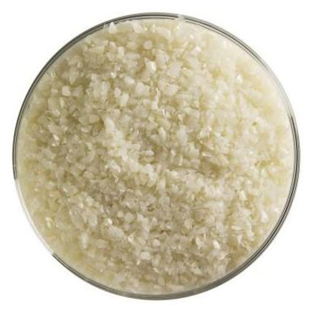 Bullseye French Vanilla Opal Fusible Glass Frit - Medium - 5 oz. Jar - 90 COE