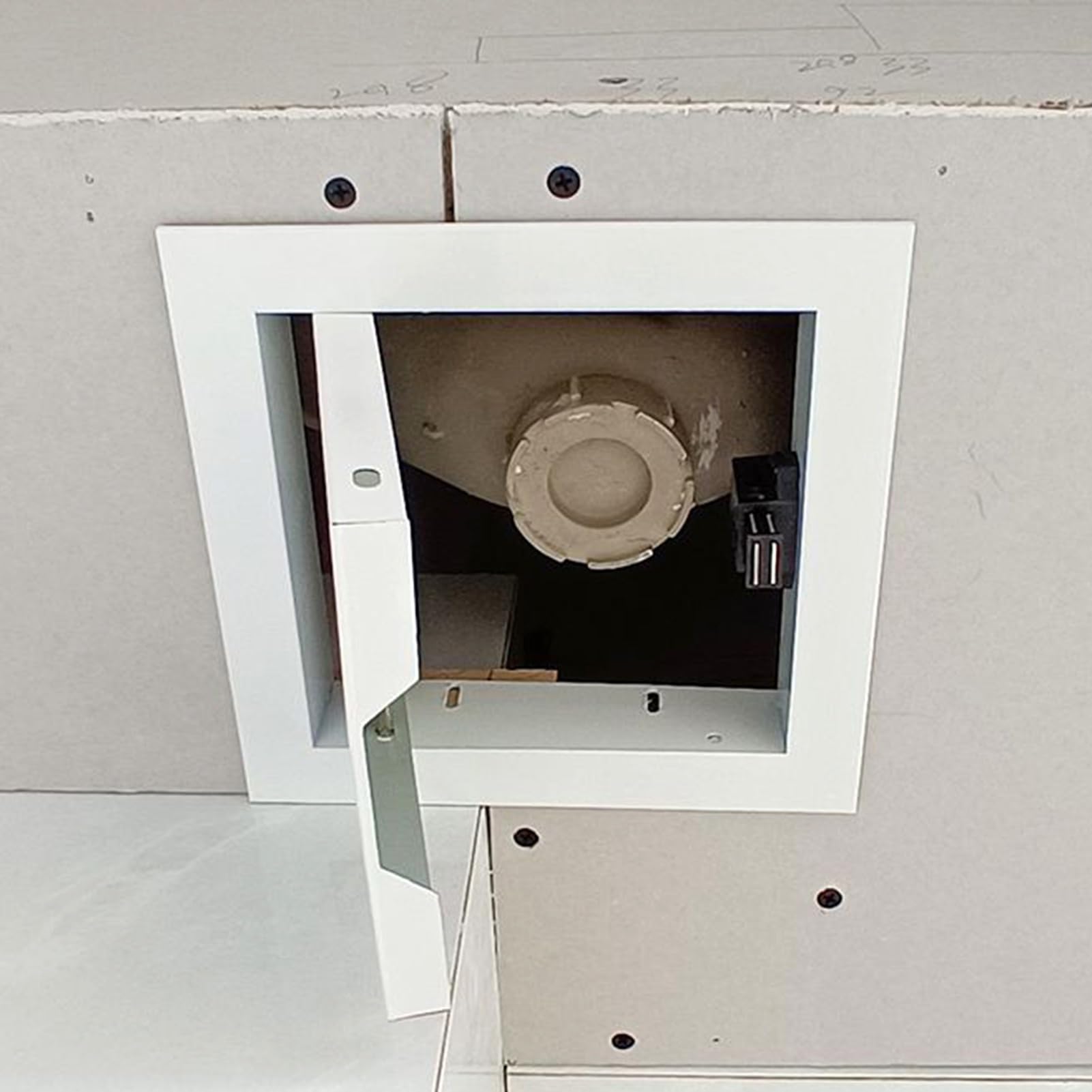 Flush Mount Wall Hole Cover, Paintable White Aluminum Access Panel Inspection Hatch Door 20"x32"/24"x48", Concealed Plumbing Cables Access Doors(16x24in/41x61cm)