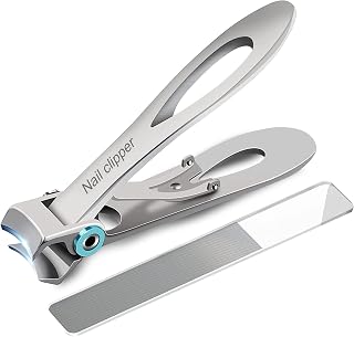 SZHLUX Ultra Wide Jaw Nail Clippers for Thick Ingrown Toenails & Fingernails - Stainless Steel Set for Seniors, Men, Women