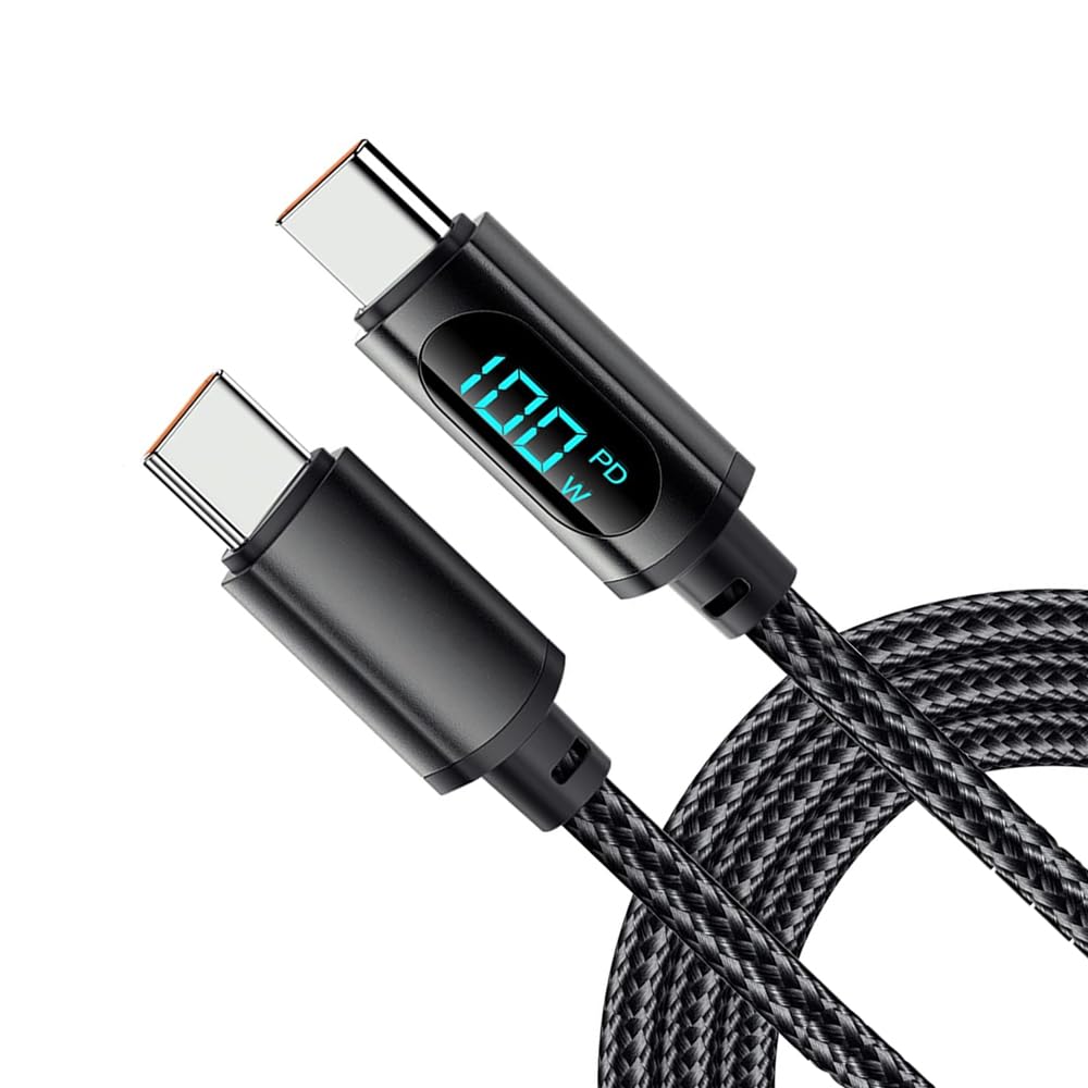 ZORBES® USB Type C Cable, 6.6Ft USB C to USB C LCD Display Charging Cable, 100W Fast Charging Type C Male to Male Cable, 480Mbps Data Transfer Smart Chip USB C Cable for Samsung S20/iPad Pro/MacBook (B0CLG8GB98) Amazon Price History, Amazon Price Tracker
