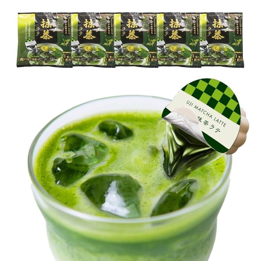 Amazon.co.jp: 宇治抹茶 抹茶ラテポーション 18g 4個×5袋 : 食品