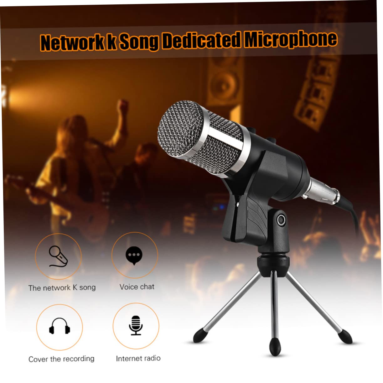 Professionelles Kondensatormikrofon für Rundfunk und Webcasts mit Winkelverstellung Schaumstoffeinlage und Standard-schraubadapter für Tonaufnahmen und Voice-Overs