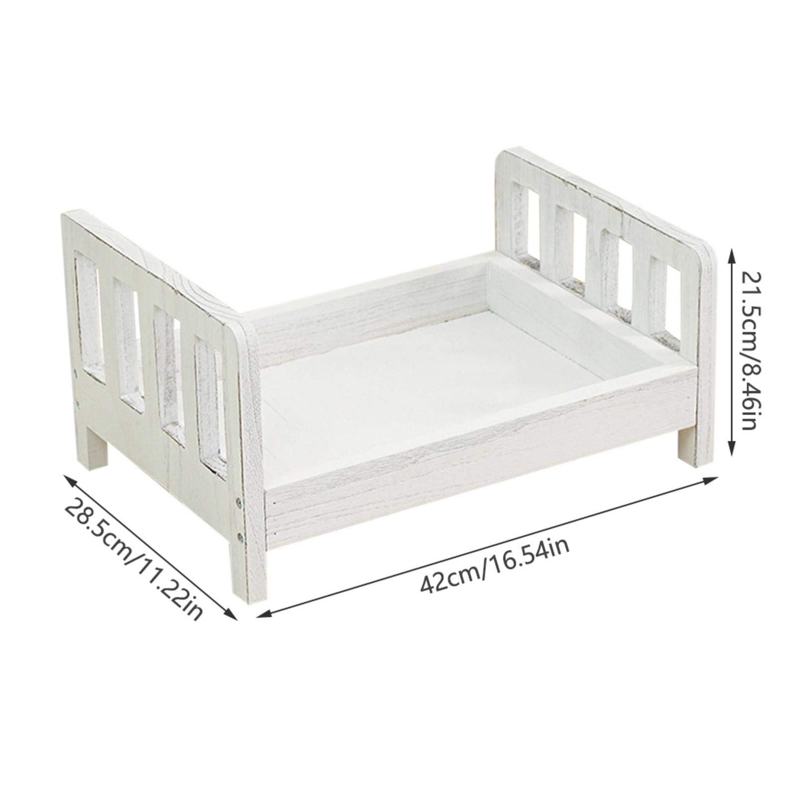 smashing Recién nacido pequeña cama de madera bebé fotografía accesorios cuna cama pequeña fotografía estudio foto cuna
