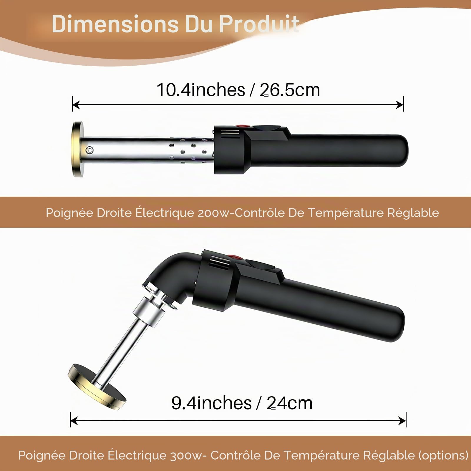 Fer à marquer électrique personnalisé pour bois, fers à marquer noirs personnalisés avec contrôle de la température avec tampon en métal, fers à marquer avec logo, tampon à lettres pour cuir et