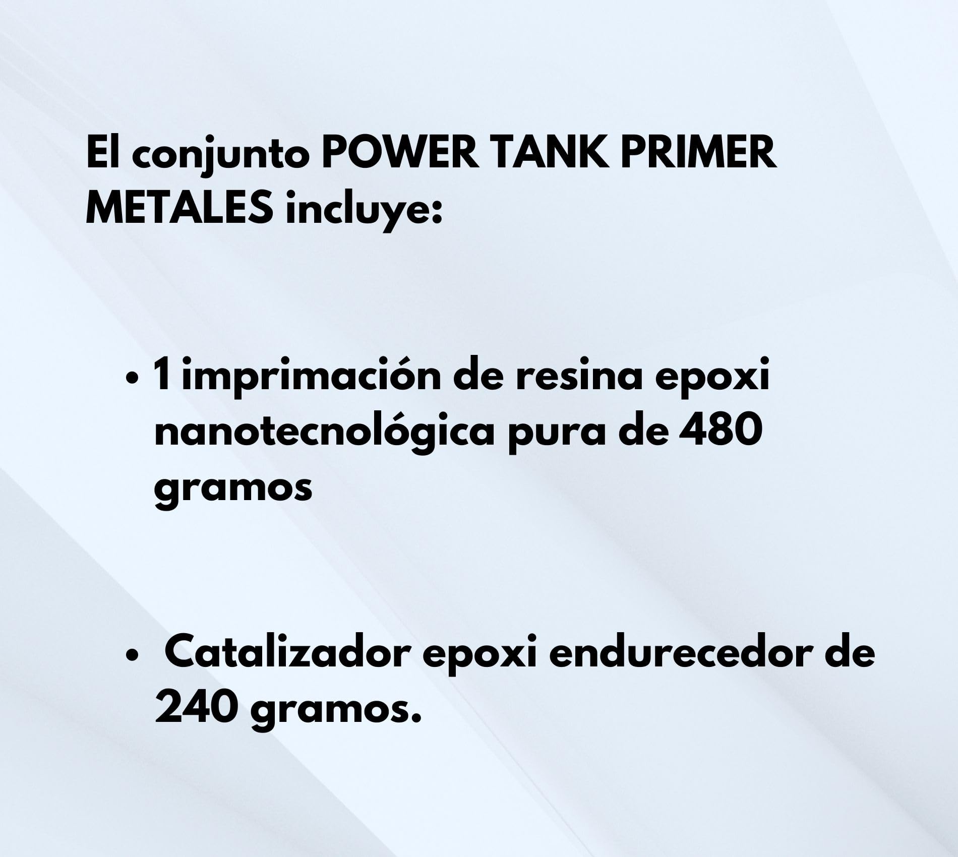 Lux Metal Power Tank Primer Metales Tratamiento Reparador, regenera y Protege Depósitos – Kit Big – 720 Gramos