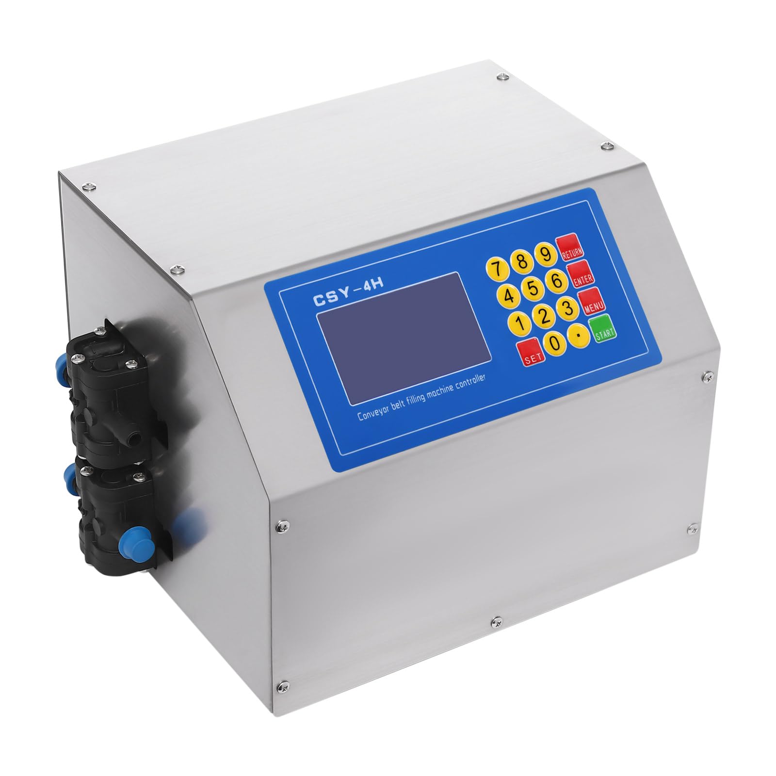 Riempitrice liquida da 150 W, 1-4 ugelli, volume di riempimento regolabile, 10-500 ml, riempitrice automatica di bottiglie con trasportatore per cinture