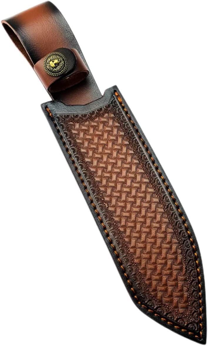 Aibote Fixed Blade Knife Sheath,Leather Straight Knife Sheath Case Holder Scabbard Tactical Holster With Belt Loop (Size A)