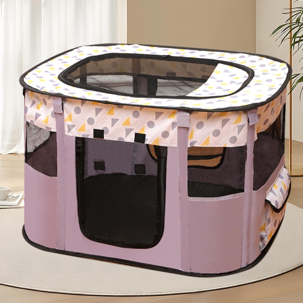 Recinto per cuccioli Oxford – Recinto pieghevole impermeabile per animali domestici, 70x55x40cm, per cani, conigli, gatti e porcellini d'India, per interni ed esterni (viola)