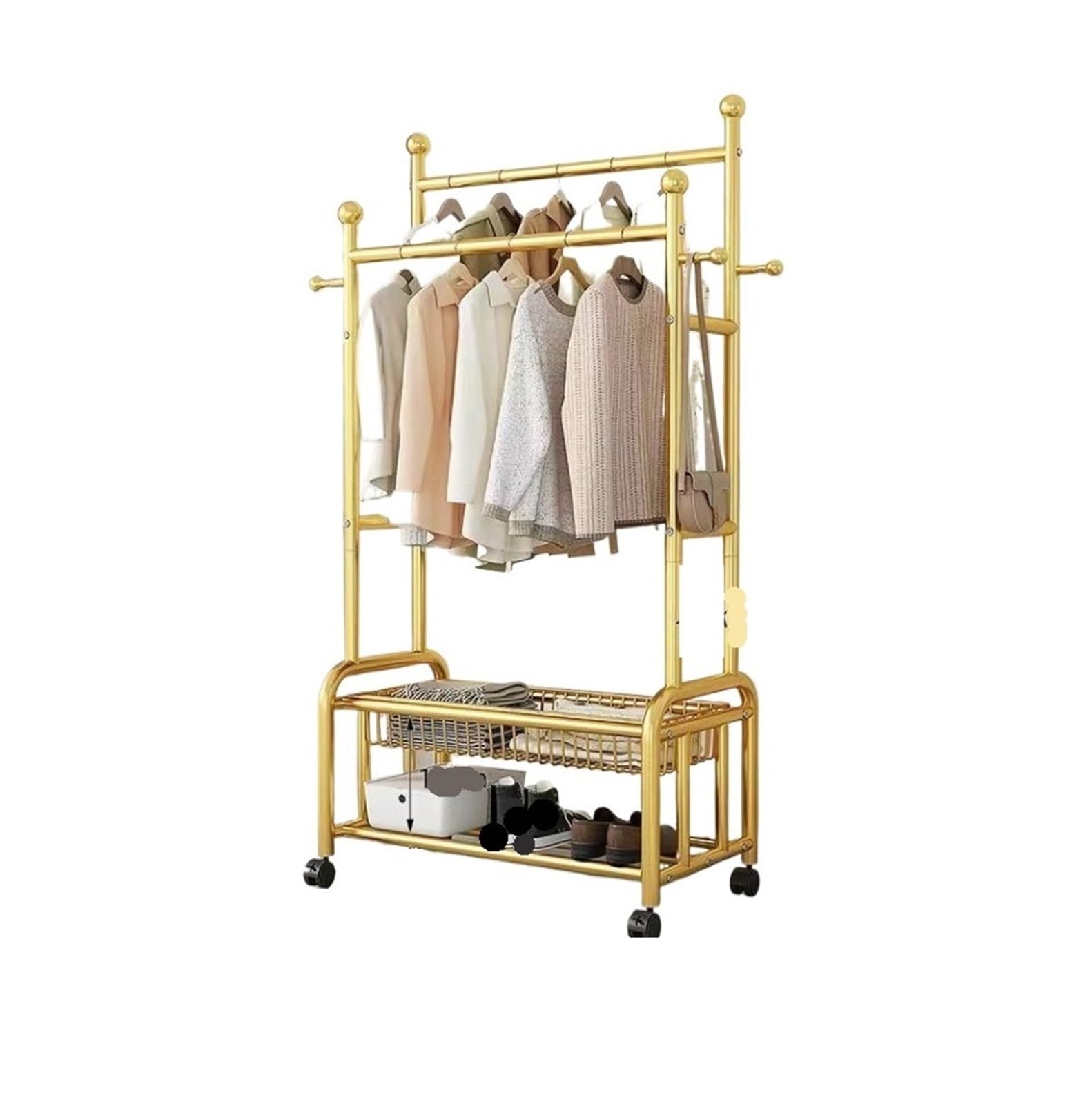 Portant à vêtements portable pour dressing et organisation de chambre moderne