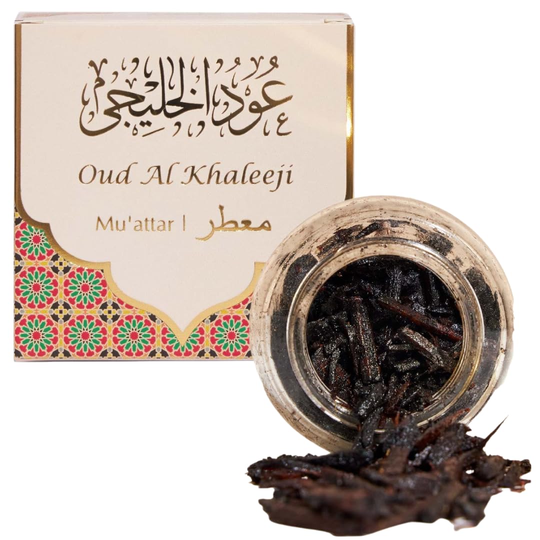 Dukhni Khaleeji Oud Al Muattar Bakhoor By | 1 Jar X 40 Grams | Arabic Bakhoor Incense | Aromatic Wood Chips | Deep Oud Blend | Perfect For Prayer Time | To Relax & Meditate