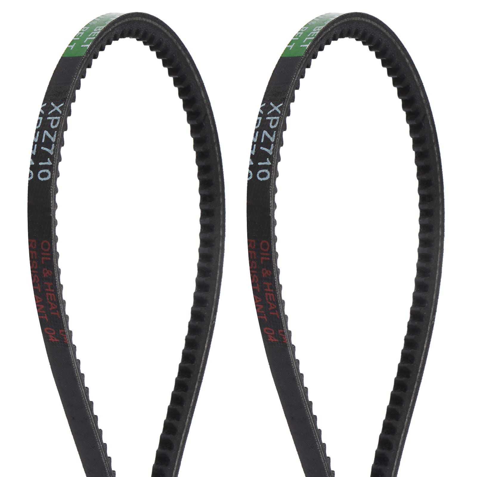 sourcing map 2pcs XPZ-710 V-Belts Drive Belt 710mm Pitch Girth 10mm Width 8mm Height Rubber for Power Transmission