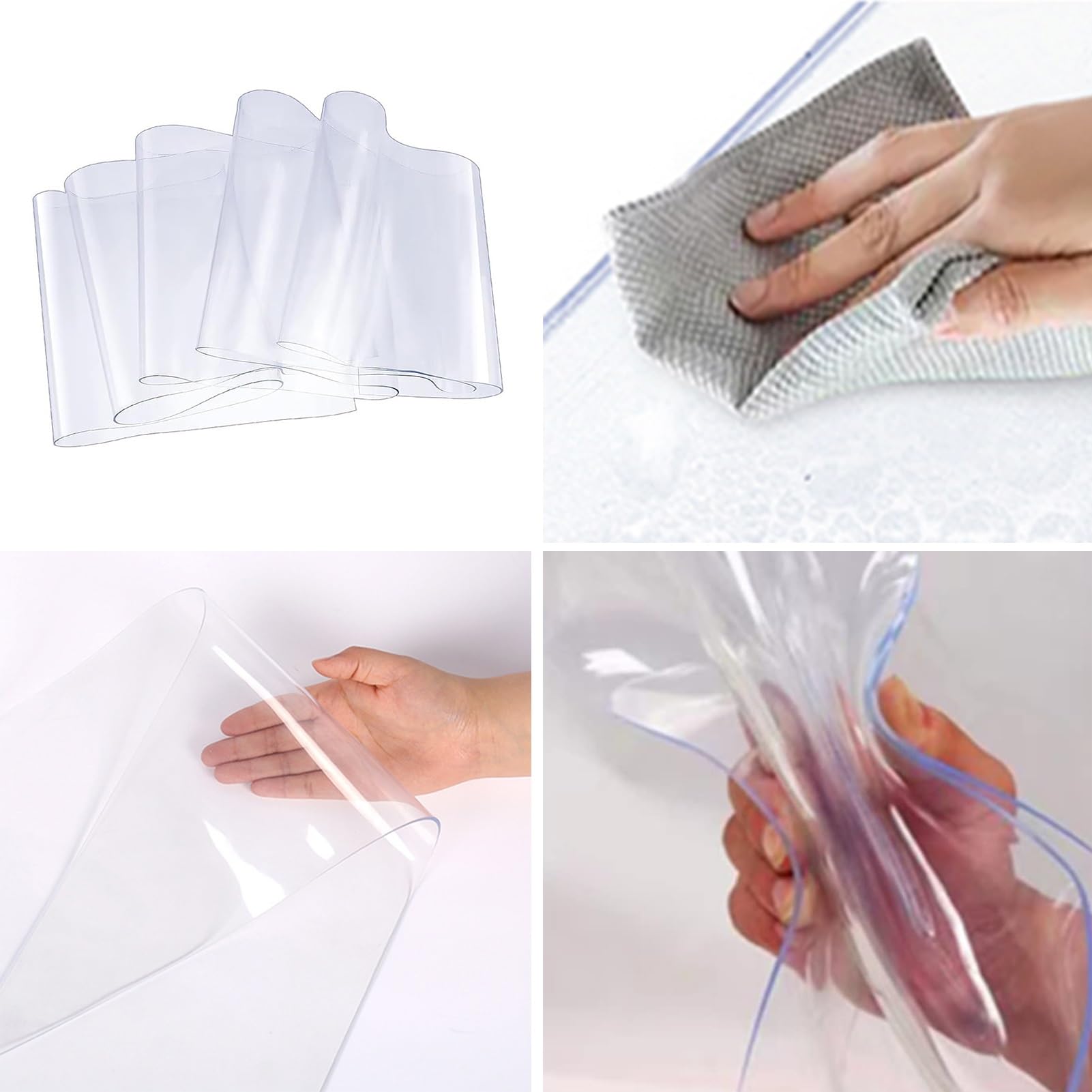 Tenda verticale in PVC, striscia di plastica trasparente per uso industriale e commerciale, ideale per congelatori, magazzini, negozi, terrazze e fienili (120 x 210 cm)