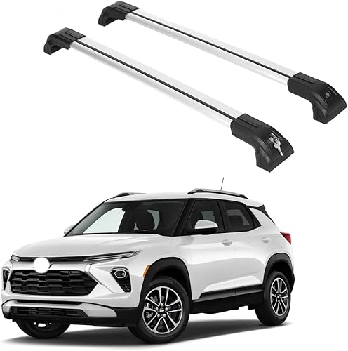 Barras transversales de techo para Chevrolet Chevy Trailblazer 2021-2024 Barras transversales de aluminio con bloqueo antirrobo para techo