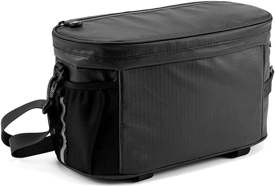 Bicycle Pannier Rack Bag 10L Bike Insulated Cooler Bags Heat Preservation Rainproof Backpack Reflective Strip