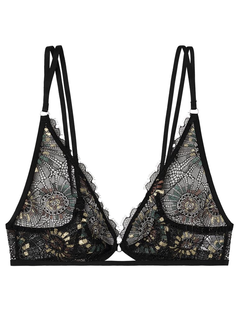 Women'secret Women's Sujetador Triangular Party Bra, Nègre, Talla única