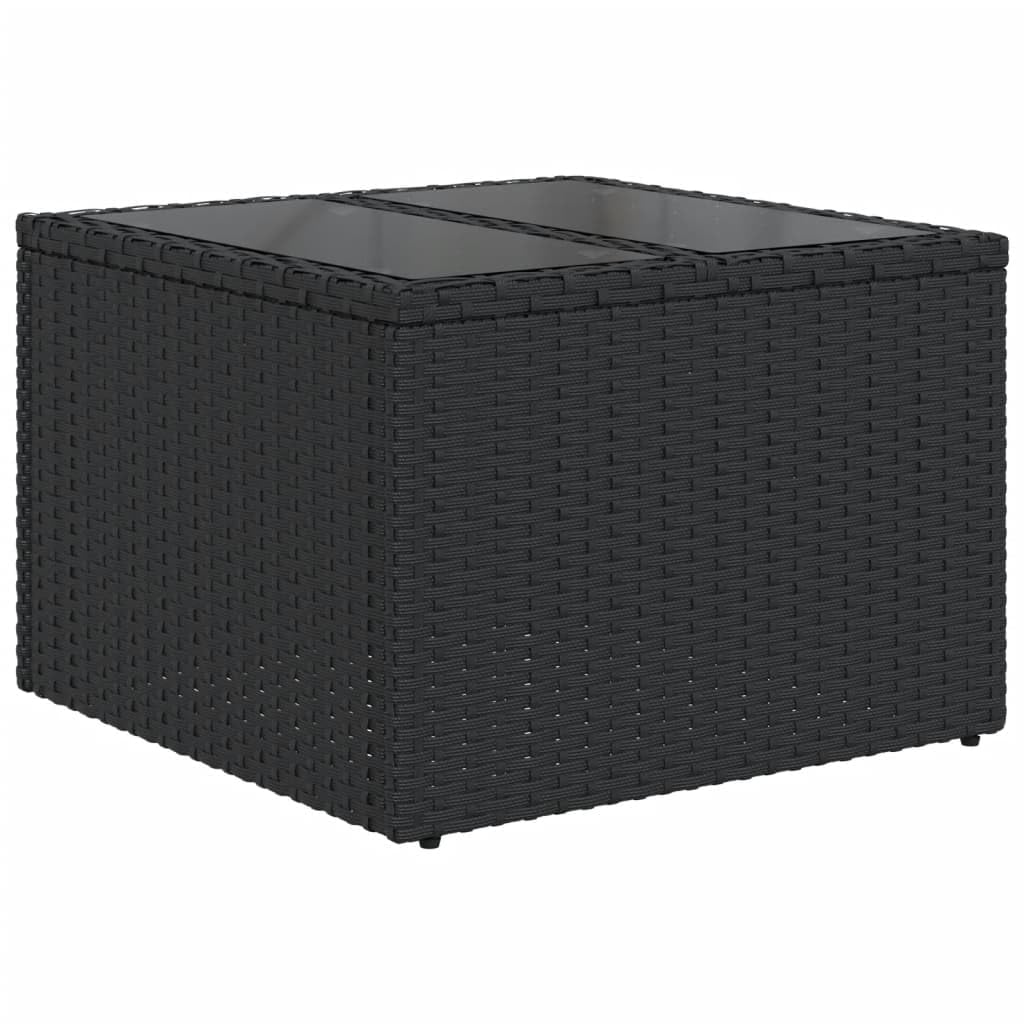 11-TLG. Garten-Sofagarnitur Braun aus Poly Rattan mit Kissen, wetterfestes Garten Möbel Set für Terrasse Balkon und Wintergarten, Lounge Essgruppe mit Tisch, Sofa, Stuhl, Regal