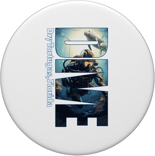 Miniatura 3 de DIVE Dry Tortugas Florida SCUBA Diving Snorkeling PopSockets Standard PopGrip