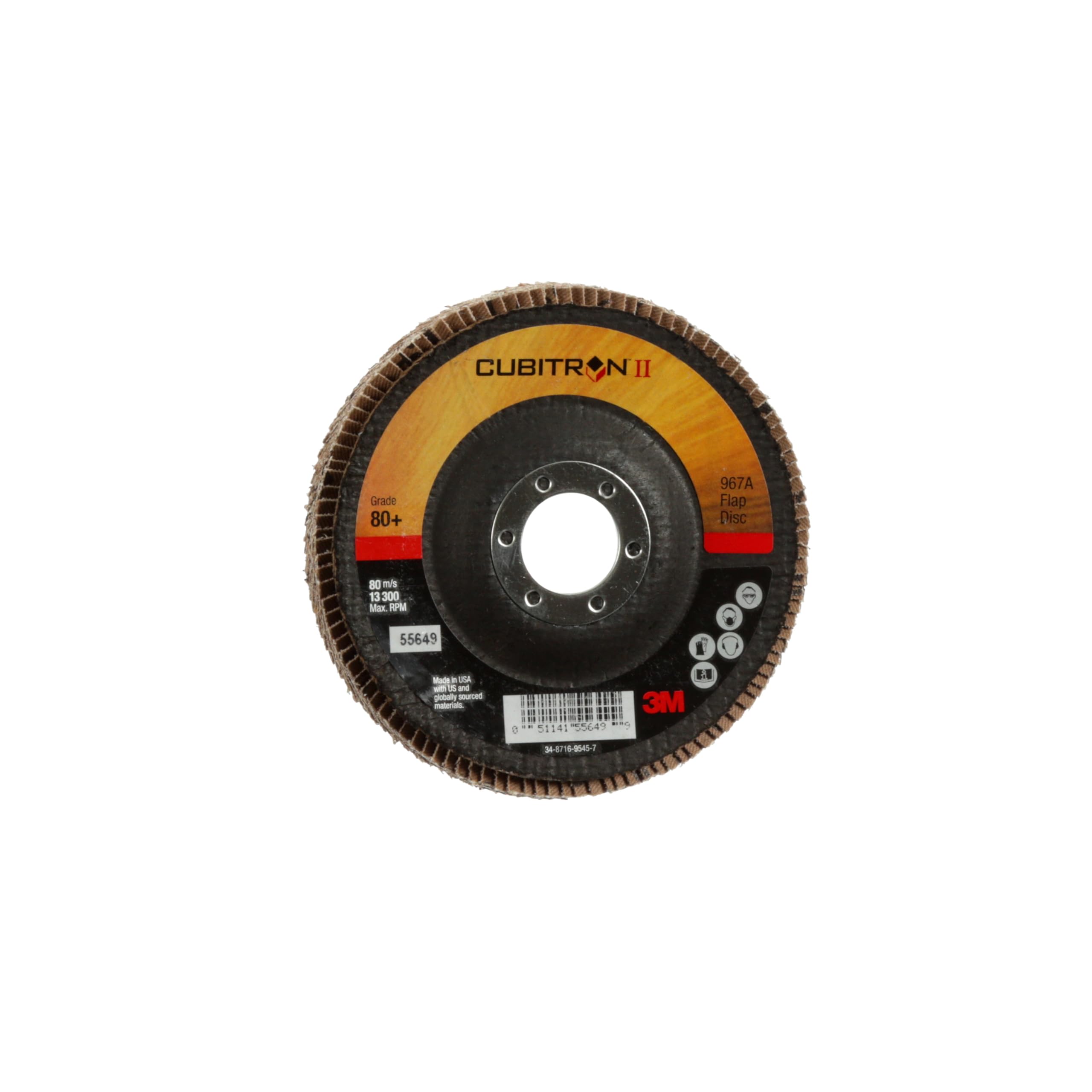 3M(TM) Cubitron II Fächerscheibe 967A, T29 Giant (verschiedene Größen und Körnungen), 4-1/2 in x 7/8 in, 10