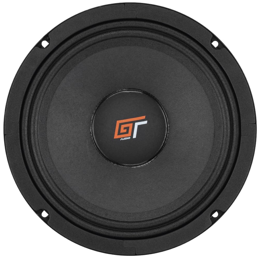 KIT SET PER BASS FACE GT AUDIO GT-MR8/4 1 midwoofer medio basso midrange da 20 cm 200 mm 8" diametro 100 watt rms 200 watt max impedenza 4 ohm, portiere sportelli auto, 1 pezzo