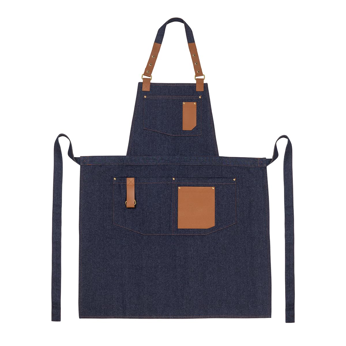PALLTEX GERARD Grembiule da Lavoro Unisex – Grembiule in Tela Premium con Bretelle Regolabili e Tasche Multiple per Cucina, Ristorante, Bar, BBQ, Artigianato e Altro