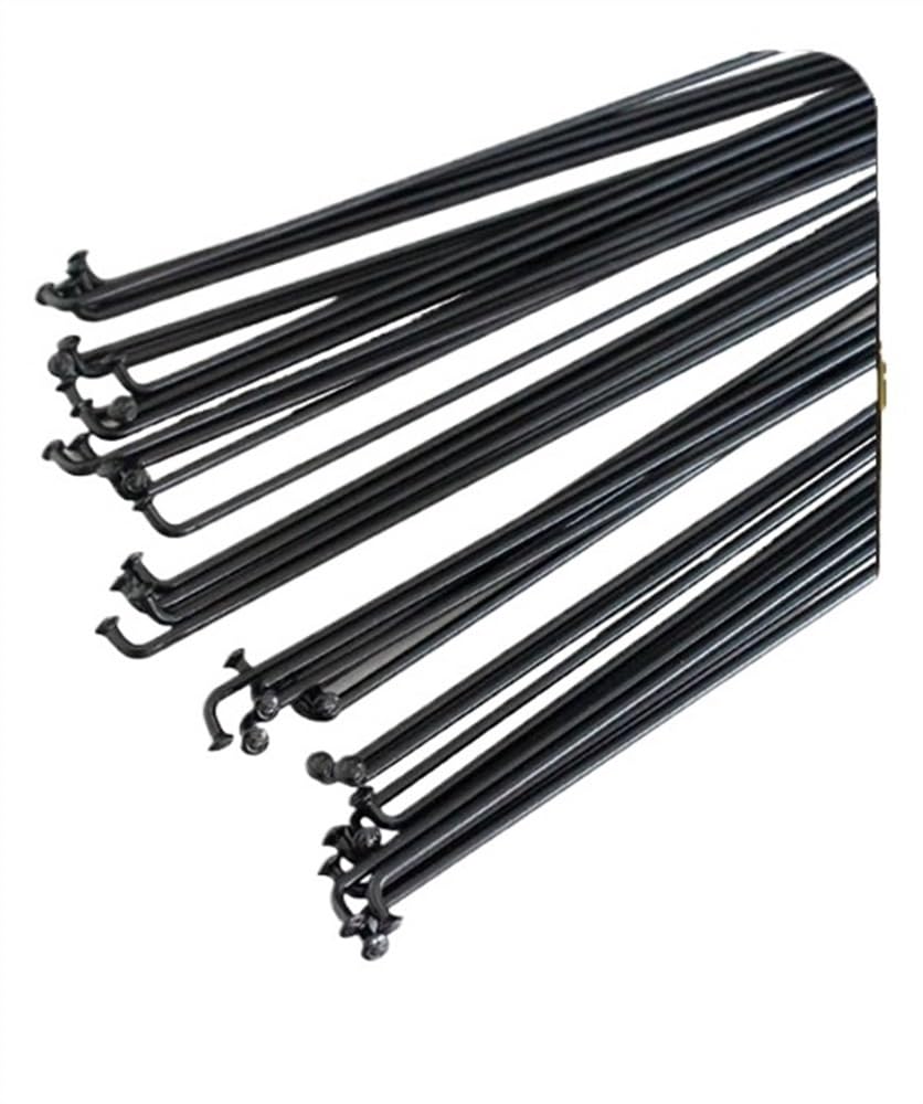 36 radios de alta resistencia para bicicleta de montaña/carretera 14G, color negro, para radios de acero de 170 mm a 300 mm